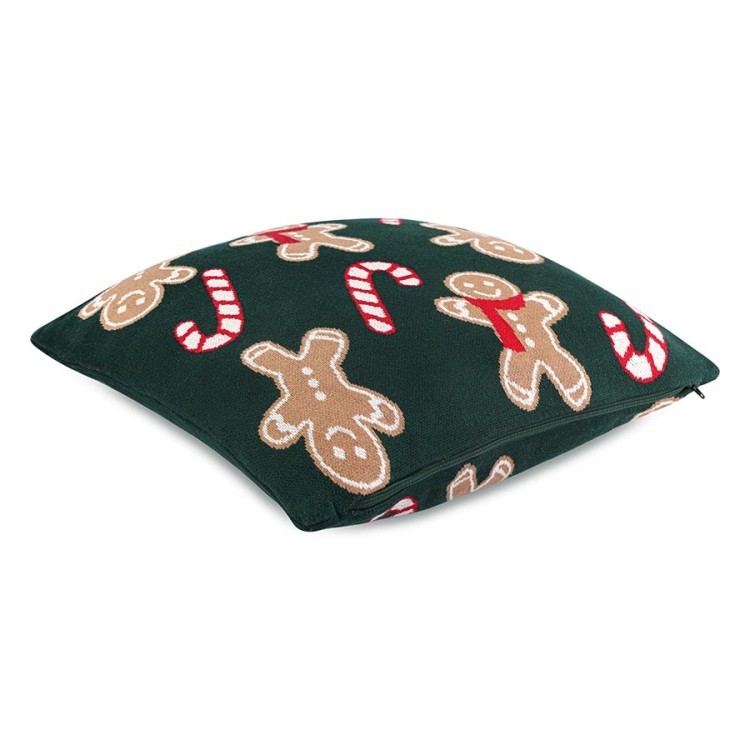 Подушка вязаная с новогодним рисунком gingerman из коллекции new year essential, 45x45 см (79350)
