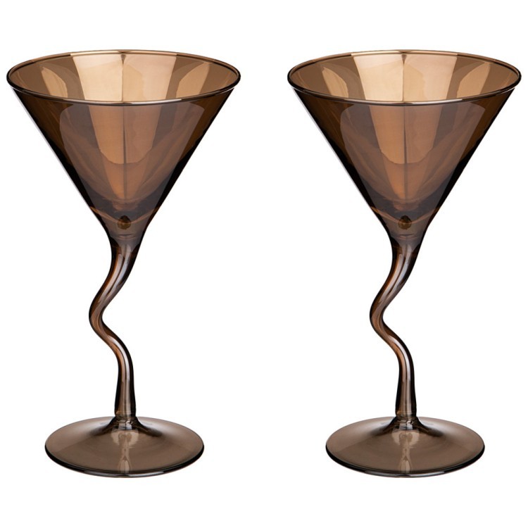 Набор бокалов из 2-х шт. для шампанского и коктейлей "шоколад" 200 мл Акционерное Общество (194-884)