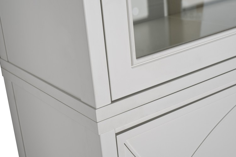 Шкаф-витрина 2 стеклянных фасада с комодом с 2-мя ящиками (TT-00016864)