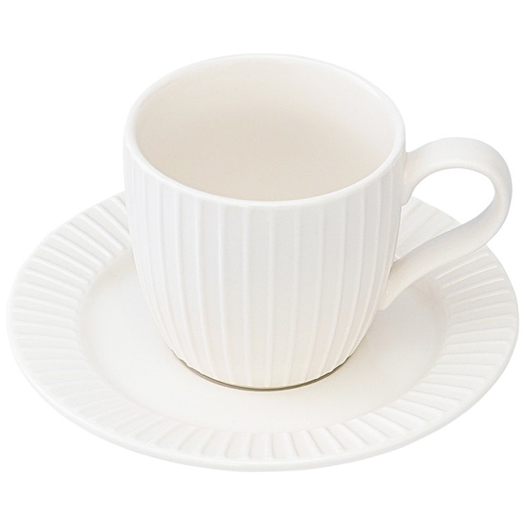 Набор чашек с блюдцами soft ripples, dual glazing, 125 мл, 2 шт. (75889)