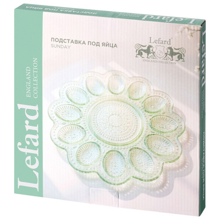 Подставка для 12 яиц "sunday" green 26,5*26,5*2 см Lefard (355-445)