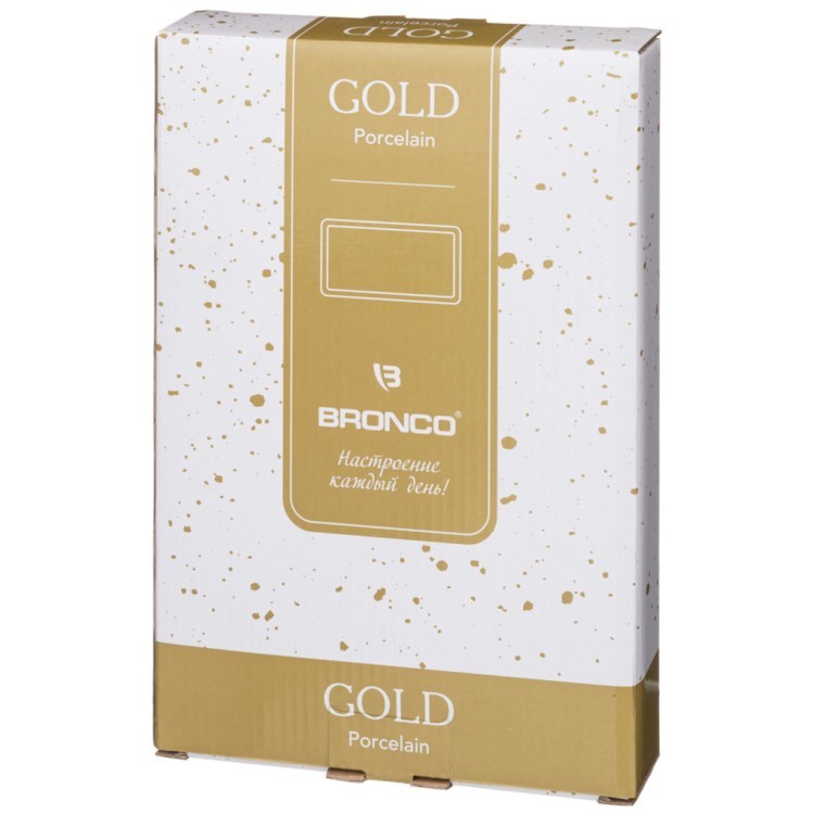 Блюдо прямоугольное bronco "gold" 26,5*17,5*3,5 см Bronco (263-1079)