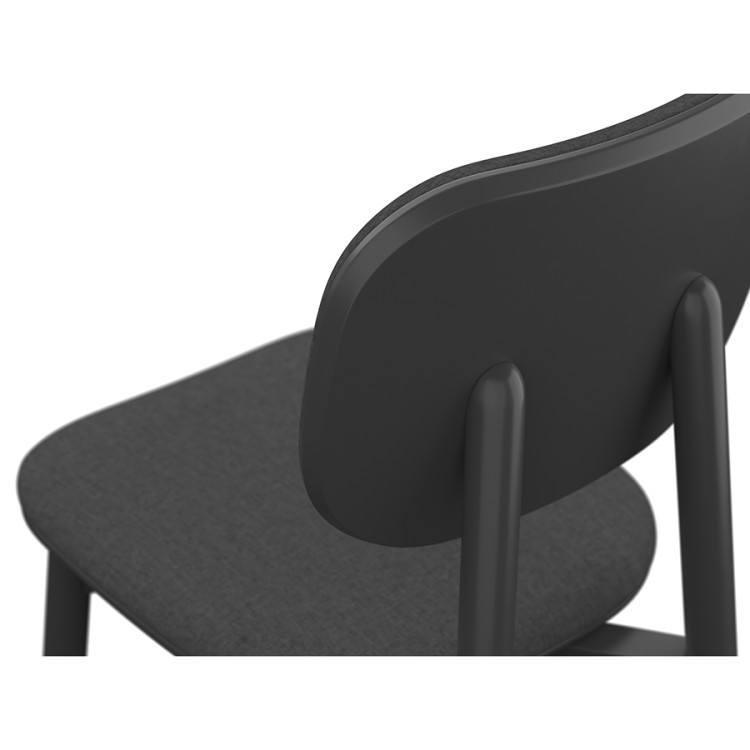 Стул с обивкой saga, рогожка, темно-серый (76424)