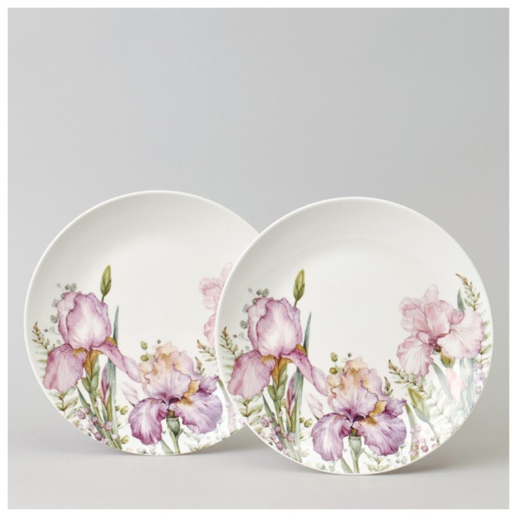Набор тарелок закусочных lefard "irises" 2 шт. 20,5*2 см (425-143) 