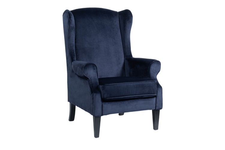 Кресло велюр темно-синий 82*87*112см (TT-00001807)