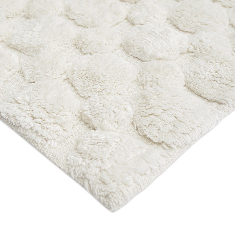 Коврик для ванной bubbles белого цвета из коллекции essential, 50х80 см (76137)