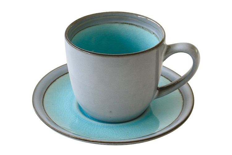 Чашка с блюдцем Origin (голубая) без инд.упаковки - EL-1804_OGLB Easy Life (R2S)