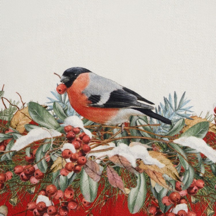 Скатерть "морозко.снегири" 140х180см, красный, 100% хлопок,твил пропитка Lefard (850-745-2)