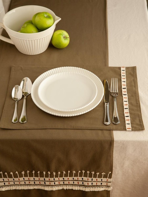 Дорожка на стол nomad grid из коллекции ethnic, 45х150 см (79770)