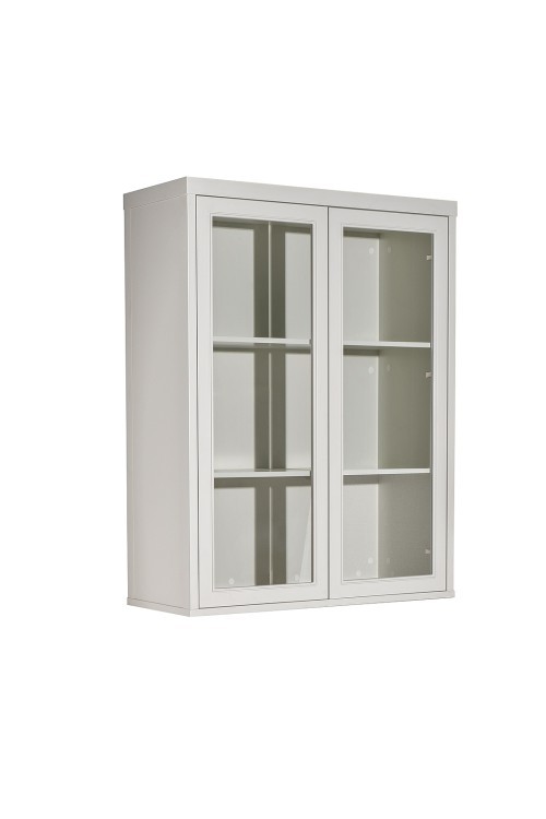 Шкаф-витрина 2 стеклянных фасада с консолью с 1-м ящиком (TT-00016863)
