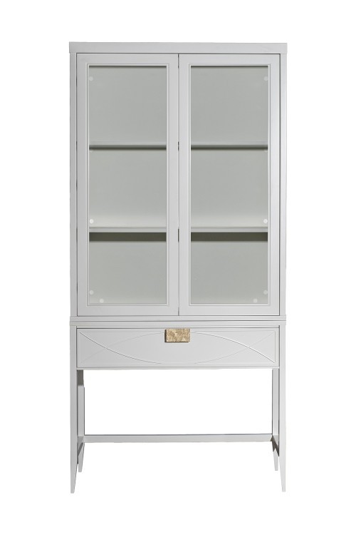 Шкаф-витрина 2 стеклянных фасада с консолью с 1-м ящиком (TT-00016863)