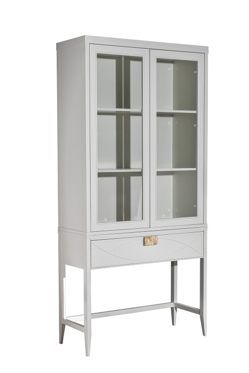 Шкаф-витрина 2 стеклянных фасада с консолью с 1-м ящиком (TT-00016863)