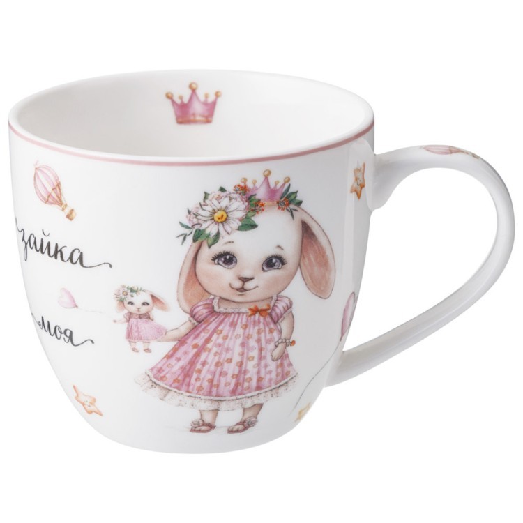 Набор посуды lefard "моя зайка" 3 пр.: салатник 13*6,5 см 580 мл, тарелка 19,5*2 см, кружка 270 мл Lefard (85-2105-11)