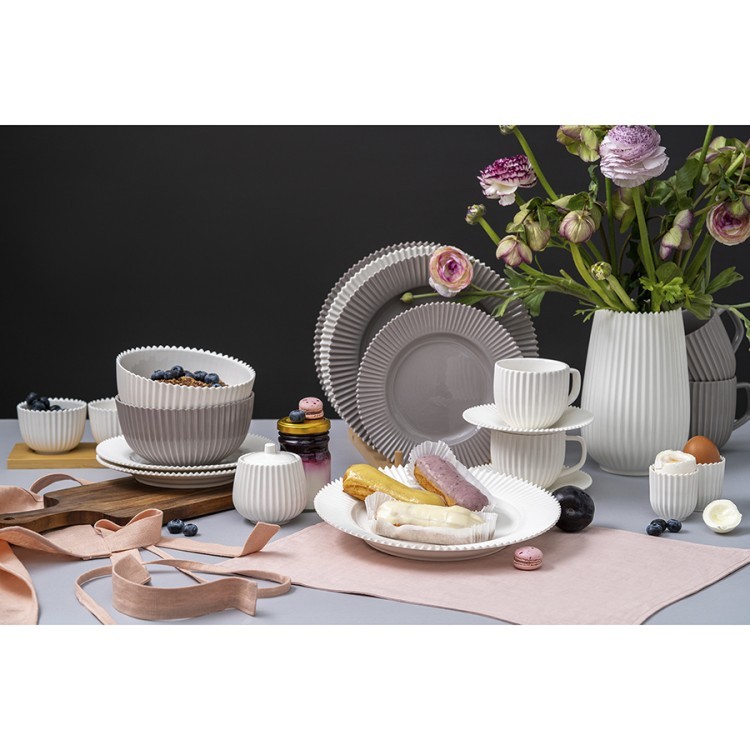 Набор из двух тарелок белого цвета из коллекции edge, 21 см (75177)