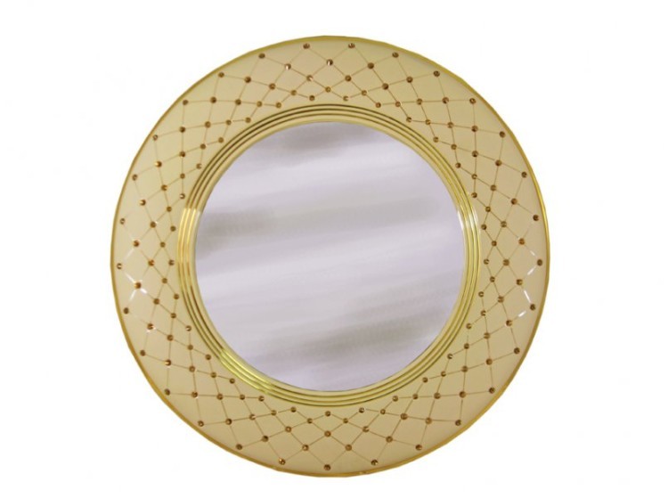 Зеркало настенное круглое Murano Cream Gold Delta ( DEL850_COS-AL )