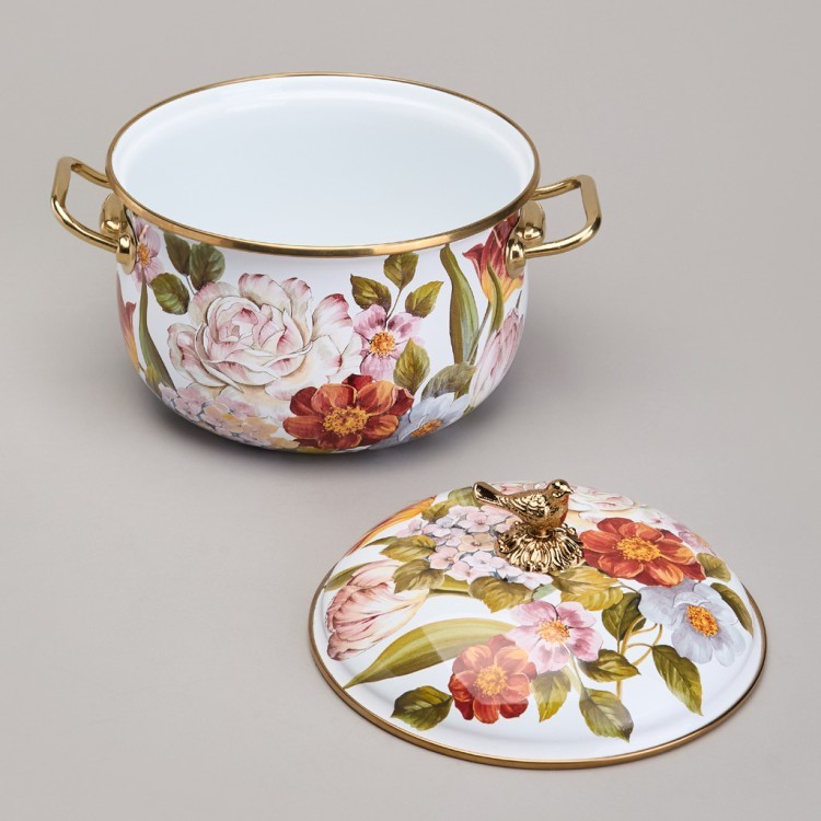 Кастрюля agness эмалированная с крышкой, серия фландрия, 3,8л, диа.20см Agness (950-593) Кастрюля agness эмалированная с крышкой, серия фландрия, 3,8л, диа.20см Agness (950-593)