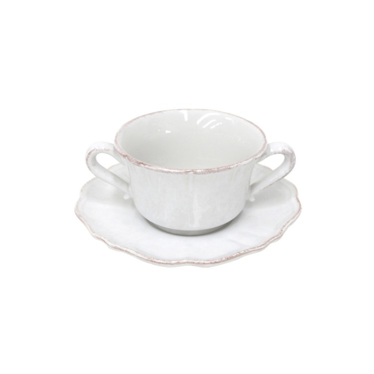 Чаша с блюдцем IM511-WHI(SSS02-00804A), керамика, white, CASAFINA BY COSTA NOVA Чаша с блюдцем IM511-WHI(SSS02-00804A), керамика, white, CASAFINA BY COSTA NOVA