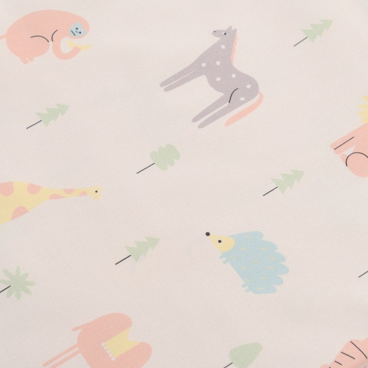 Простыня на резинке из сатина с принтом animalia world из коллекции tiny world, 70х140х20 см (71593) Простыня на резинке из сатина с принтом animalia world из коллекции tiny world, 70х140х20 см (71593)