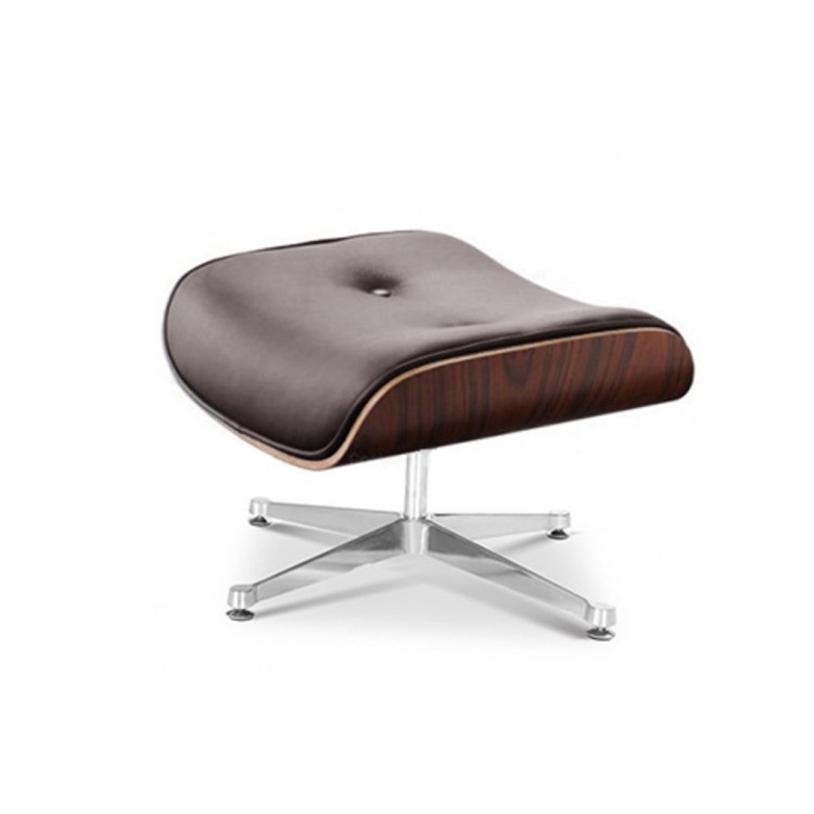Пуф Eames Lounge EC-015/A5351walnut, металл, натуральная кожа, дерево, walnut/brown, ROOMERS FURNITURE Пуф Eames Lounge EC-015/A5351walnut, металл, натуральная кожа, дерево, walnut/brown, ROOMERS FURNITURE