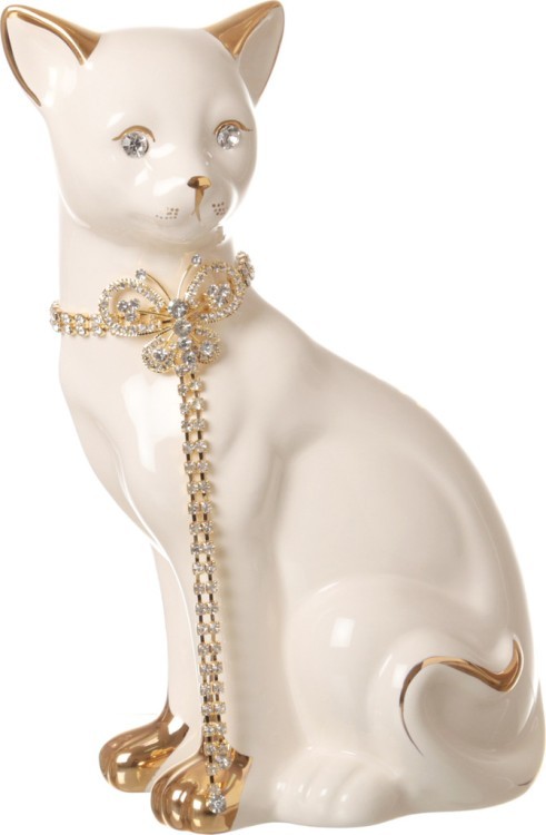 Фигурка "кошка белая" 13*11 см. высота=25 см. (кор=9шт.) Lefard (456-904)