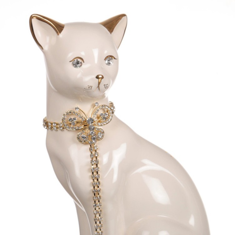 Фигурка "кошка белая" 13*11 см. высота=25 см. (кор=9шт.) Lefard (456-904)