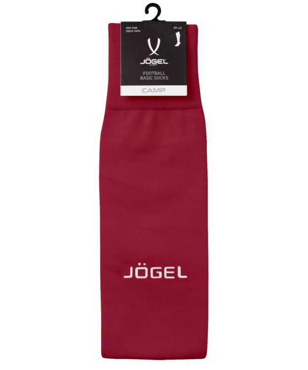 Гетры футбольные JÖGEL CAMP BASIC SOCKS, гранатовый/серый/белый (2076907)