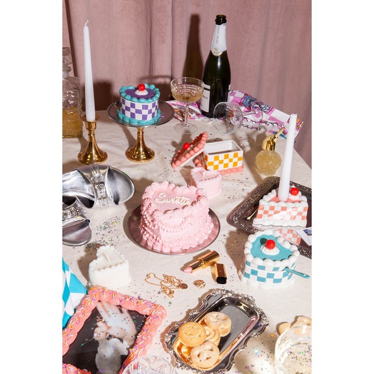 Свеча cake, 4,8 см, розовая (78961)
