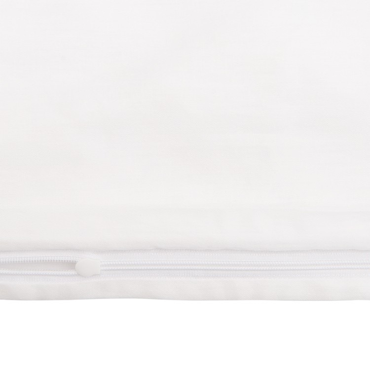 Комплект постельного белья из сатина белого цвета с темно-синим кантом из коллекции essential, 150х200 см (73712)
