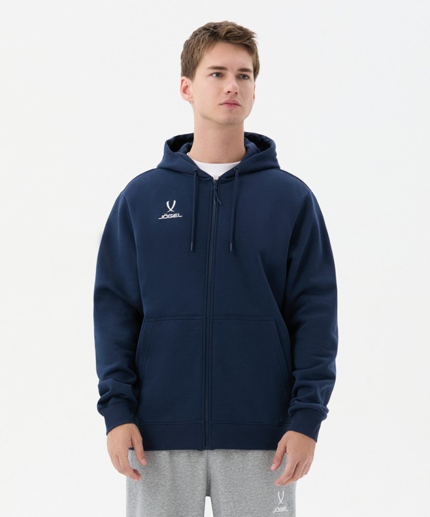 Флисовое худи на молнии JOGEL ESSENTIAL Cotton Fleece FZ Hoodie, темно-синий (2122086)