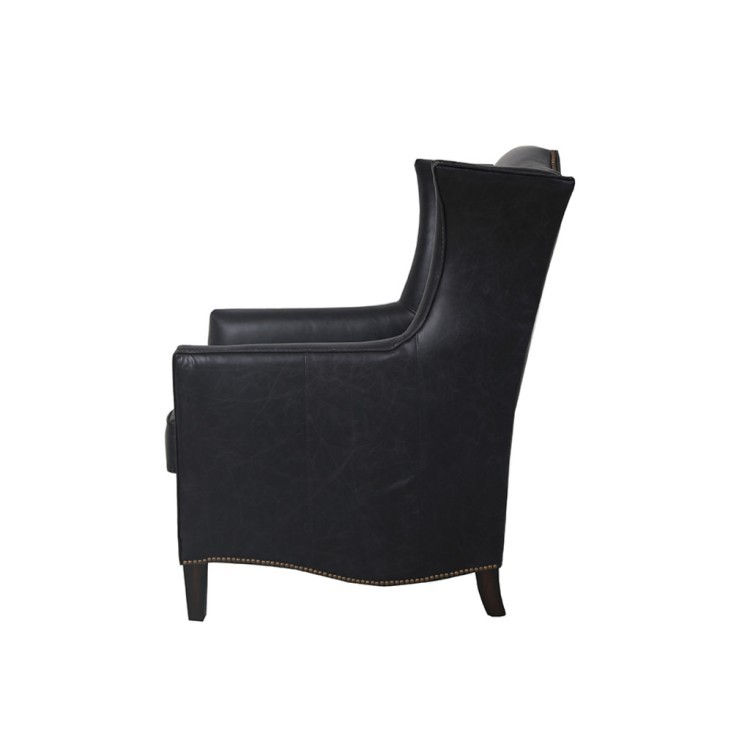 Кресло 976/#B76, Кожа, Black, ROOMERS FURNITURE