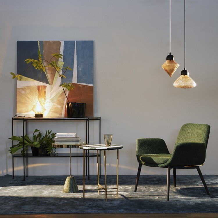 Светильник подвесной frozen light, D20 см, янтарный (76529)