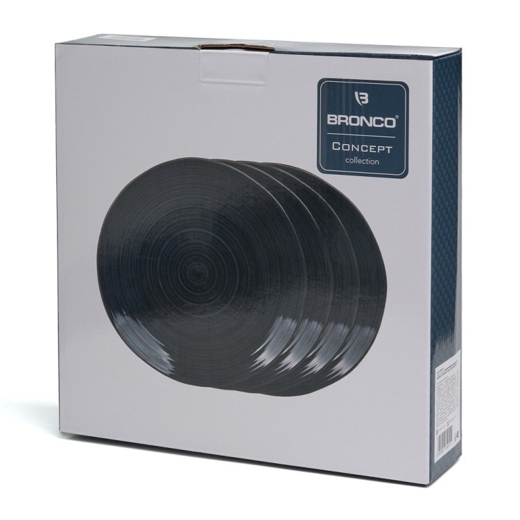 Набор тарелок обеденных bronco "concept" 4 шт. 27,5 см синий Bronco (576-1011)