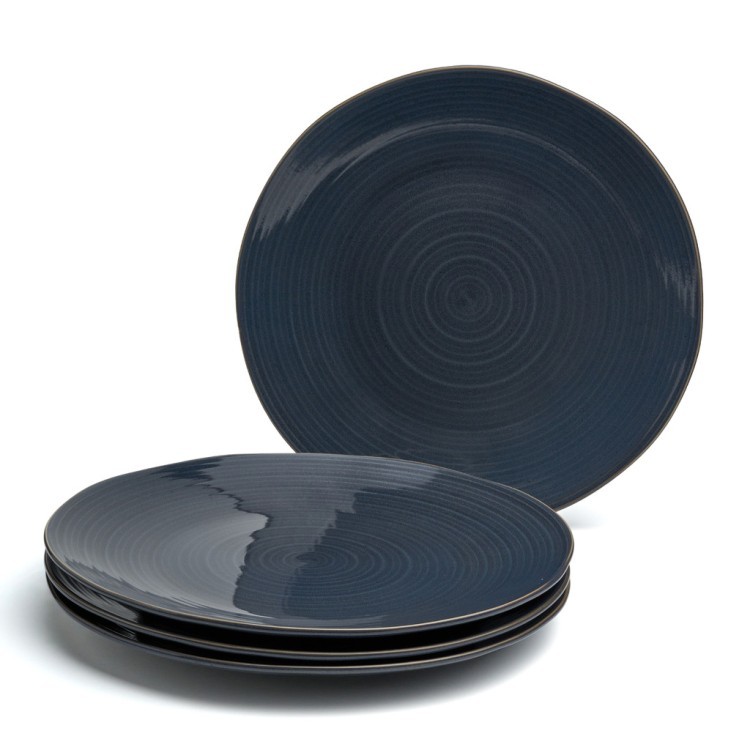 Набор тарелок обеденных bronco "concept" 4 шт. 27,5 см синий Bronco (576-1011)