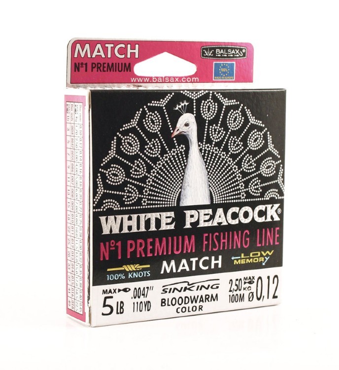 Леска Balsax White Peacock Match Box 100м 0,12 (2,5кг) (58712)