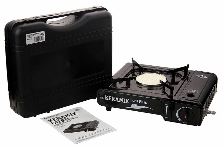 Газовая плитка Tourist Keramik Guru Plus TS-201 керамическая (64199) Газовая плитка Tourist Keramik Guru Plus TS-201 керамическая (64199)