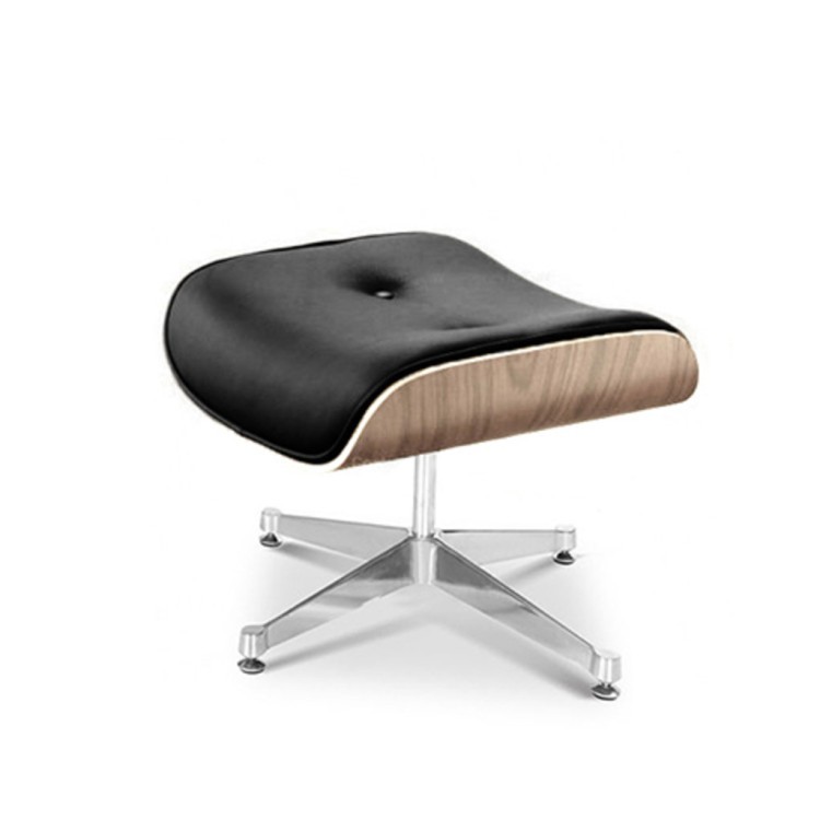 Пуф Eames Lounge EC-015/YM20371ash, металл, натуральная кожа, дерево, ash/black, ROOMERS FURNITURE