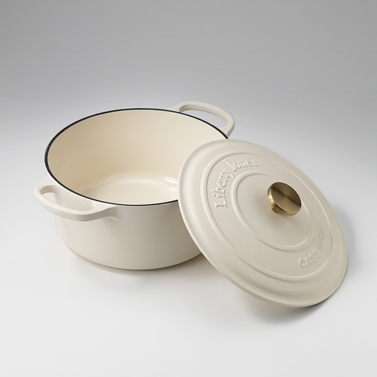 Кастрюля с крышкой из коллекции "Шеффилд", D26 см, молочная (80247)