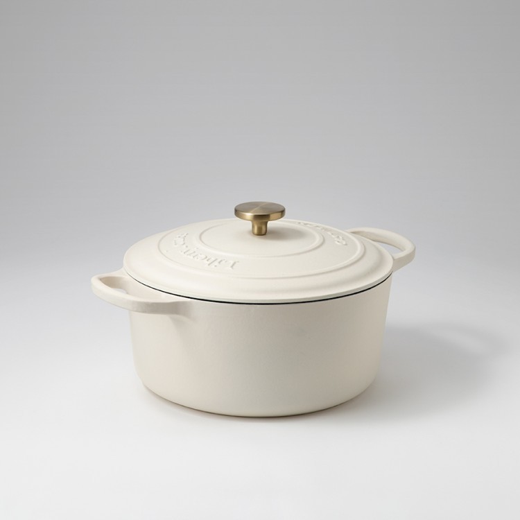 Кастрюля с крышкой из коллекции "Шеффилд", D26 см, молочная (80247)