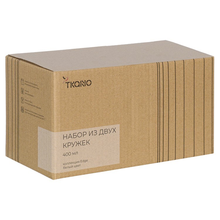 Набор из двух кружек белого цвета из коллекции edge, 400 мл (75166)