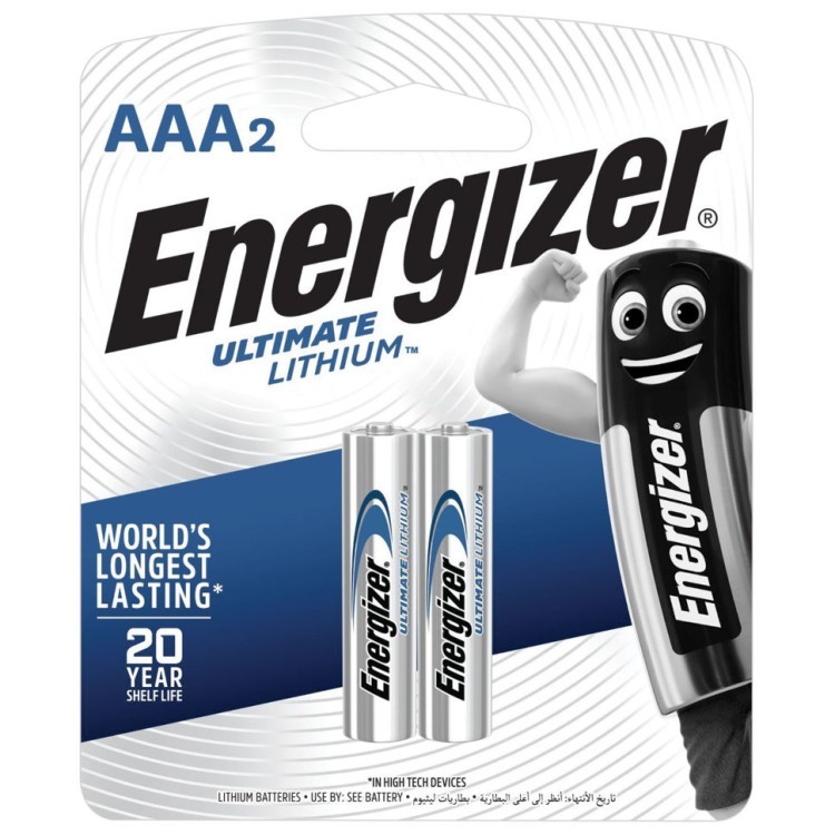 Батарейки литиевые Energizer Ultimate Lithium FR03 (AAA) 2 шт 639170 (454666) (65485)