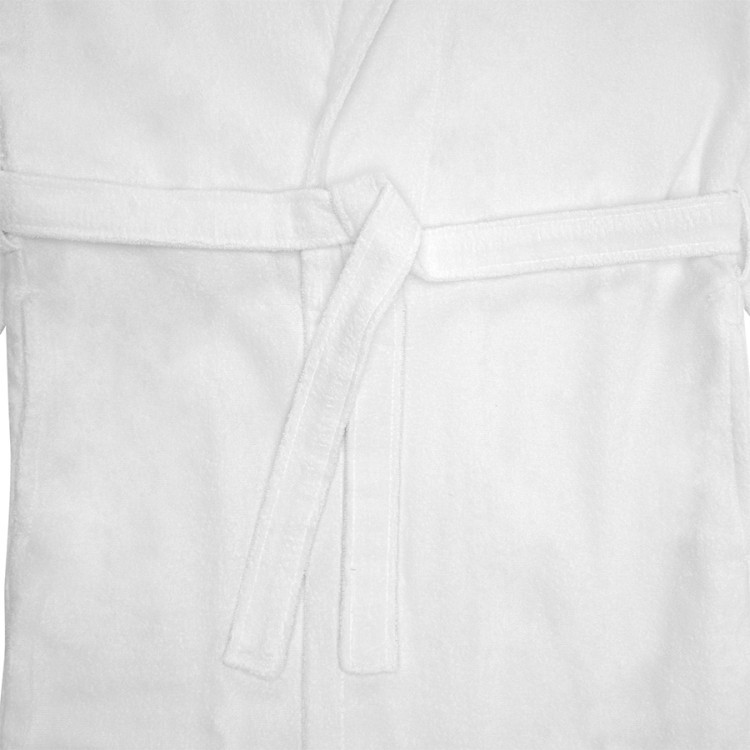 Халат махровый из чесаного хлопка белого цвета из коллекции essential, размер m (75416)