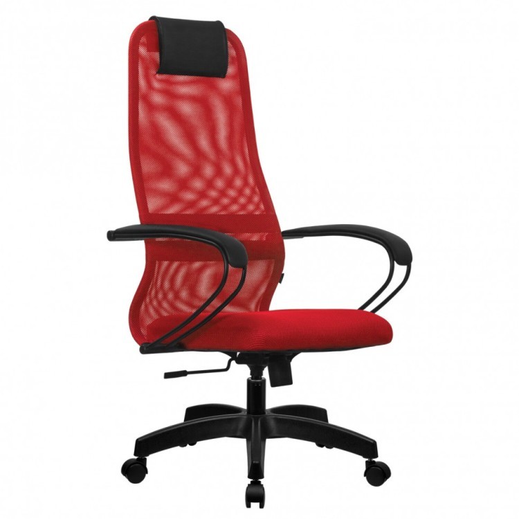 Кресло офисное Metta SU-B-8 ткань/сетка красное (1) (84645)