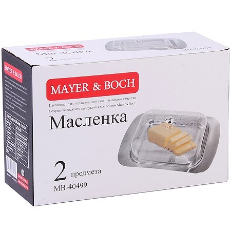Масленка 2 пр нерж/ст пластик Mayer&Boch (х24). (40499) Масленка 2 пр нерж/ст пластик Mayer&Boch (х24). (40499)