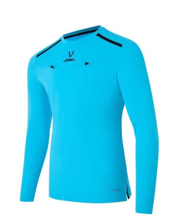 Футболка судейская с длинным рукавом JÖGEL DIVISION PerFormDRY Referee LS Tee, голубой (2123304) Футболка судейская с длинным рукавом JÖGEL DIVISION PerFormDRY Referee LS Tee, голубой (2123304)