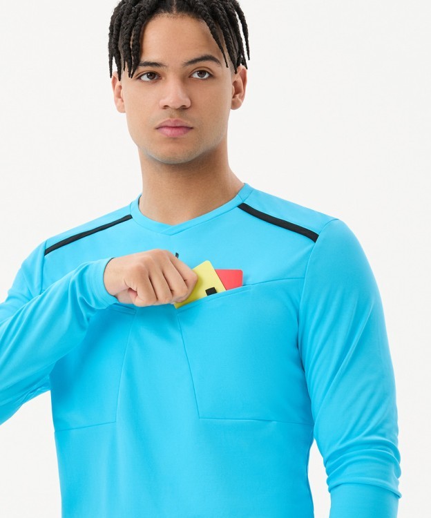 Футболка судейская с длинным рукавом JÖGEL DIVISION PerFormDRY Referee LS Tee, голубой (2123304) Футболка судейская с длинным рукавом JÖGEL DIVISION PerFormDRY Referee LS Tee, голубой (2123304)