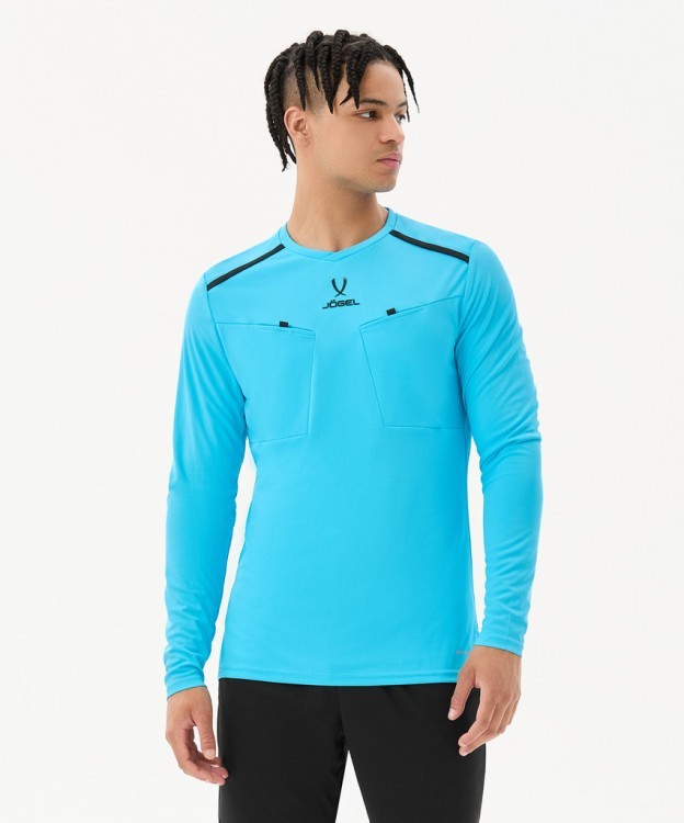 Футболка судейская с длинным рукавом JOGEL DIVISION PerFormDRY Referee LS Tee, голубой (2123304)