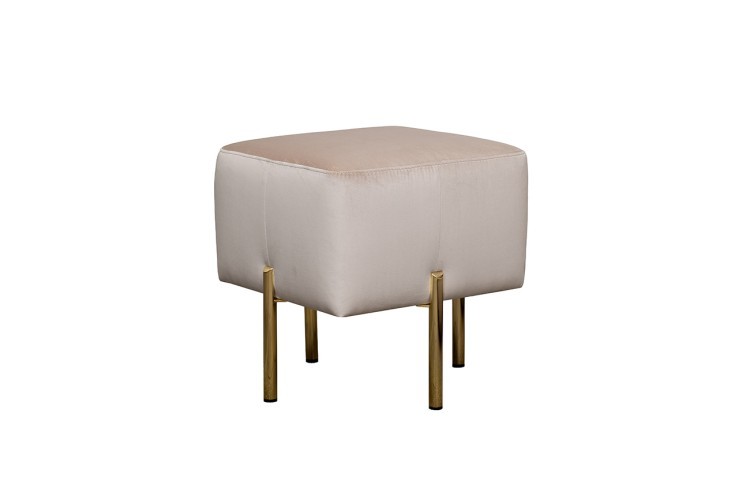 Пуф Mario вельвет св.бежевый Velv ECRU 42*42*44см (TT-00016672)