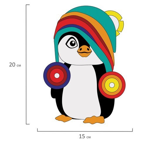 Аппликация из фетра Пингвинчик 20х15 см 662389 (4) (86810)