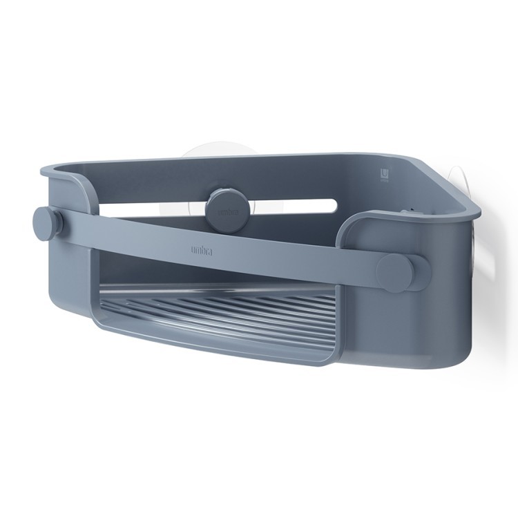 Органайзер для душа flex adhesive угловой, голубой (79969)