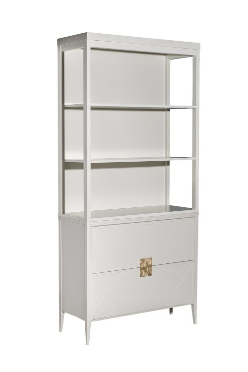 Шкаф-витрина открытый широкий с комодом с 2-мя ящиками (TT-00016862)